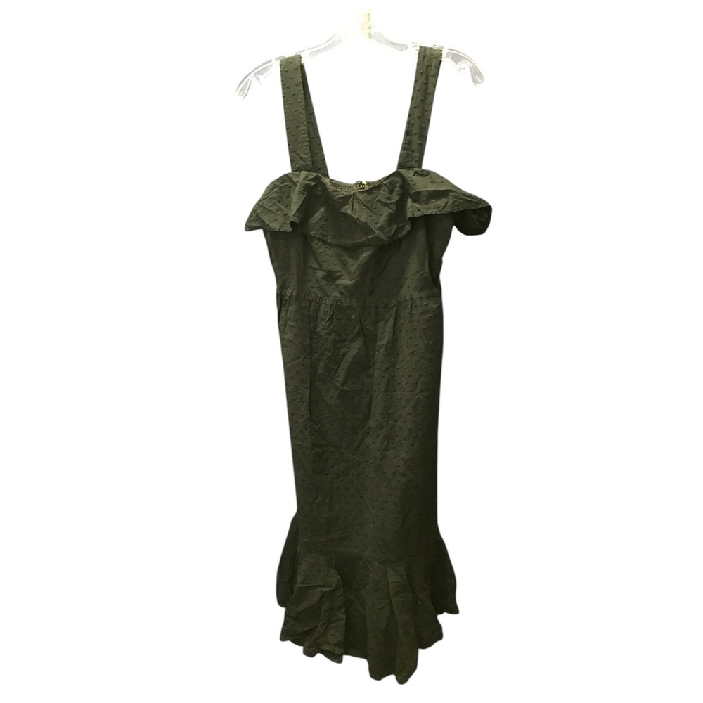 J. Crew Black with‎ embroidered dot pattern Mid Length Sundress